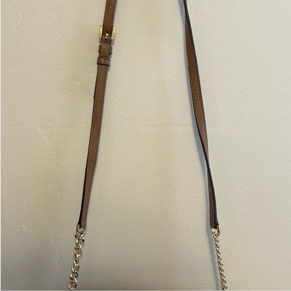 Brown Leather Chain Strap Bag